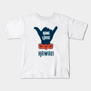 Hang Loose Hawaii Shaka Tropical non-distressed Kids T-Shirt